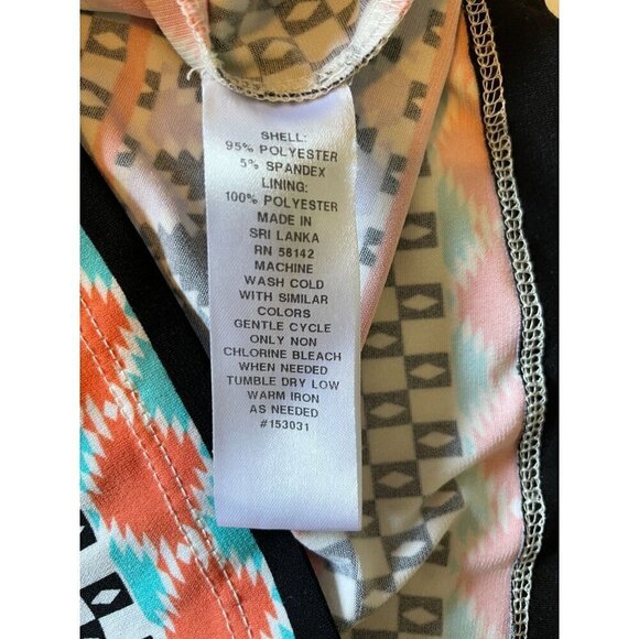 London Style Collection Women's Dress Size 4 Black White Pattern Coral Trim NEW - Picture 10 of 15